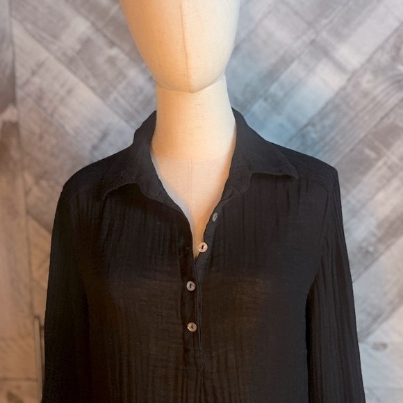 MICHAEL STARS NWOT CECILY DOUBLE GAUZE SHIRT DRESS/COVER-UP - Picture 4 of 7